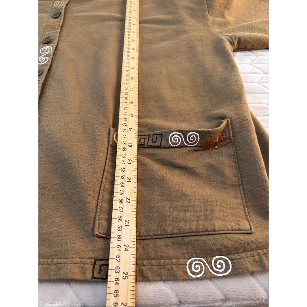 Babytoes Cotton Olive Barn Jacket Sz XL Chore Coat Gorpcore Whimsigoth Lagenlook - Picture 12 of 16